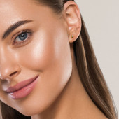 Cercei argint bobite 4 mm placati cu aur galben DiAmanti ZK4EG-DIA